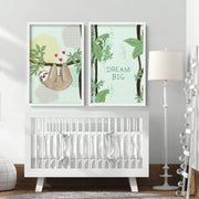Sloth Nursery Wall Art Prints – Set of 2 image 2
