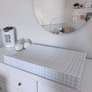 Anti-Roll Wedge Changing Mat - Baby Blue Gingham image 8