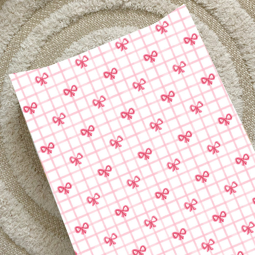 Anti-Roll Wedge Baby Changing Mat - Pink Bow