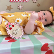 Anti-Roll Wedge Baby Changing Mat - Cherry image 8