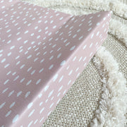 Anti-Roll Wedge Changing Mat - Dusky Pink Spotty Print image 3