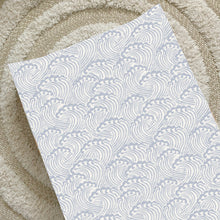 Anti-Roll Wedge Changing Mat - Blue Ocean Waves Print