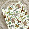 Anti-Roll Wedge Changing Mat - Safari Animals Print
