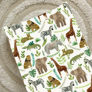 Anti-Roll Wedge Changing Mat - Safari Animals Print image 1