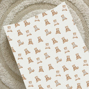 Anti-Roll Wedge Baby Changing Mat - Teddy Bears print image 1
