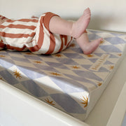 Anti-Roll Wedge Baby Changing Mat - Blue Harlequin image 10