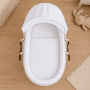 White Dimple Moses Basket Bedding Set (Basket Not Included!) image 1