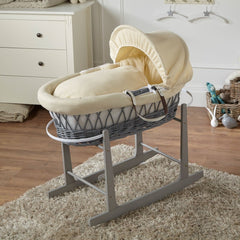 Wicker Moses Basket with Stand