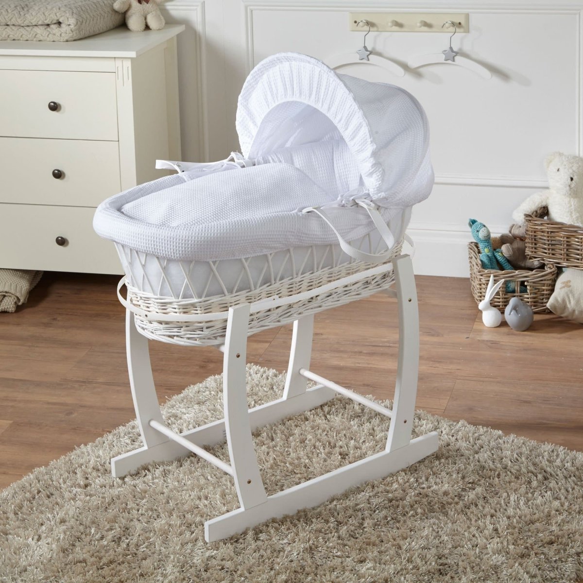 Wicker Moses Basket with Stand
