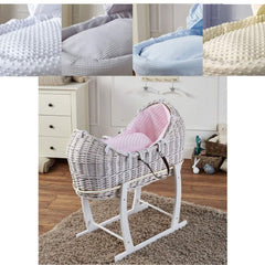 Deluxe Wicker Pod Moses Basket with Stand