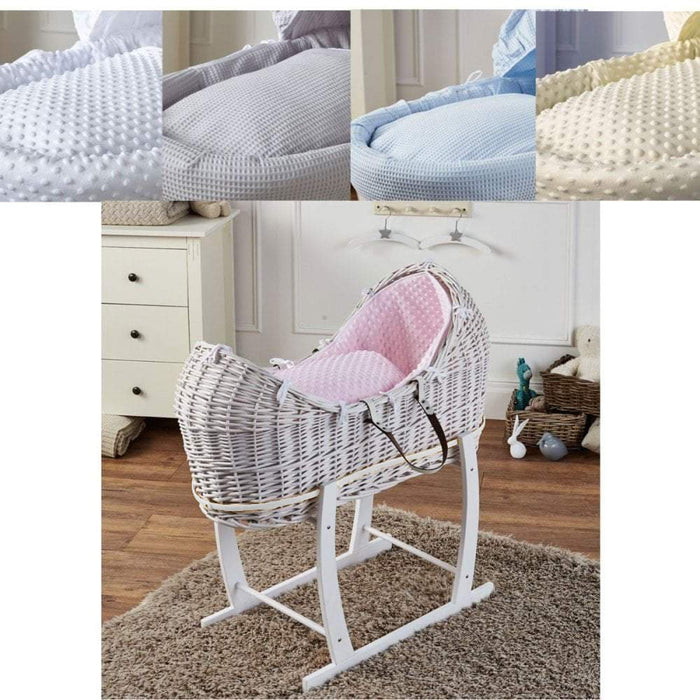 Deluxe Wicker Pod Moses Basket with Stand