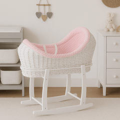 Deluxe Wicker Pod Moses Basket with Stand