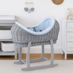 Deluxe Wicker Pod Moses Basket with Stand