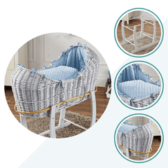 Deluxe Wicker Pod Moses Basket with Stand