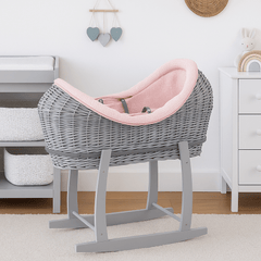 Deluxe Wicker Pod Moses Basket with Stand