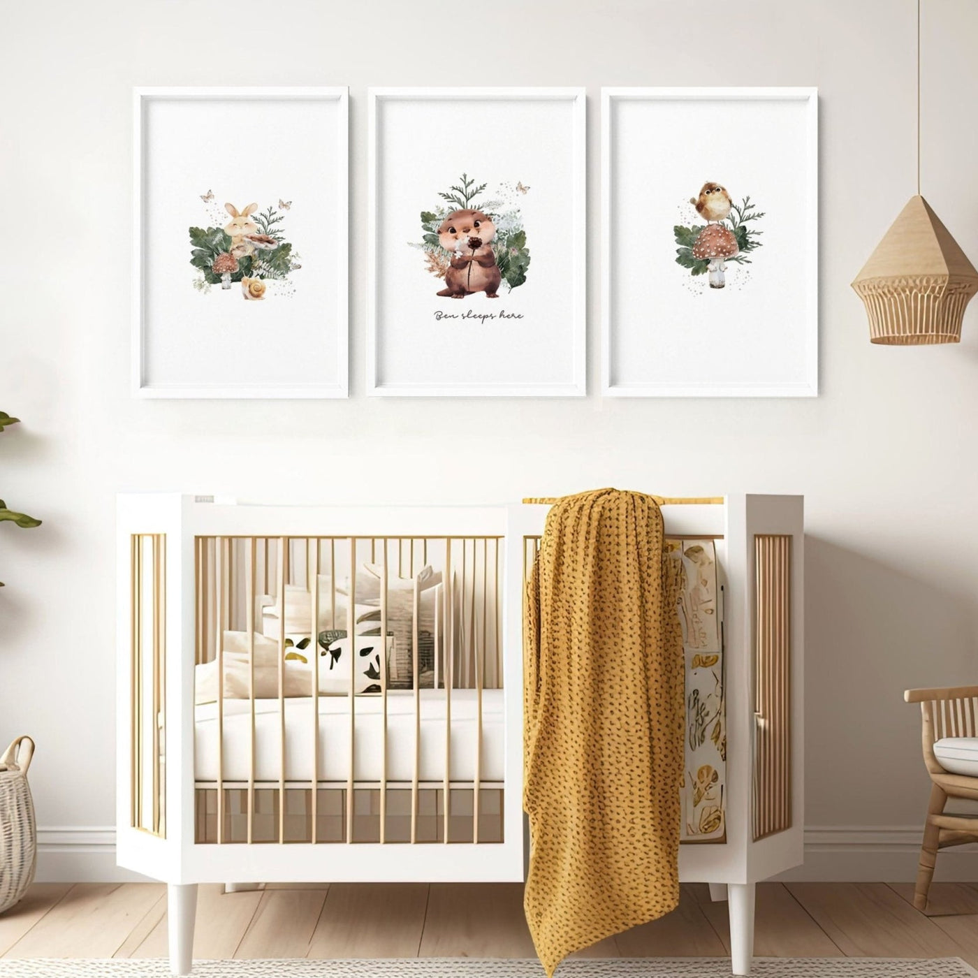 Woodland Nursery Wall Art Prints – Set of 3