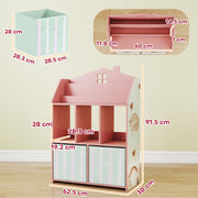 AIYAPLAY Kids Bookshelf & Storage Unit – Pink image 2