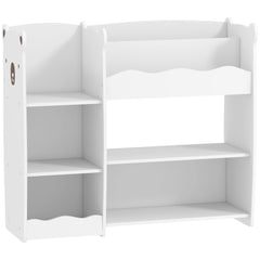 AIYAPLAY Kids Toy Storage Unit & Bookshelf – White