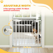 PawHut Baby & Pet Safety Gate – Pressure Fit, 76–82cm image 3