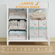 AIYAPLAY Baby Changing Unit with 4 Storage Drawers & Changing Mat – White image 4