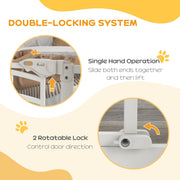 PawHut Pressure Fit Baby Safety Gate – 74–80cm, White image 5