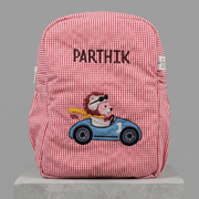 Handcrafted Little Racer Lion Kids Backpack image 1
