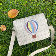 Hot-Air Balloon Cotton Sling Bag (Handcrafted Patchwork) image 6