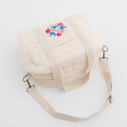 Hand Embroidered Songbirds Perch Nappy Bag (Pure Cotton) image 3