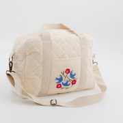 Hand Embroidered Songbirds Perch Nappy Bag (Pure Cotton) image 2